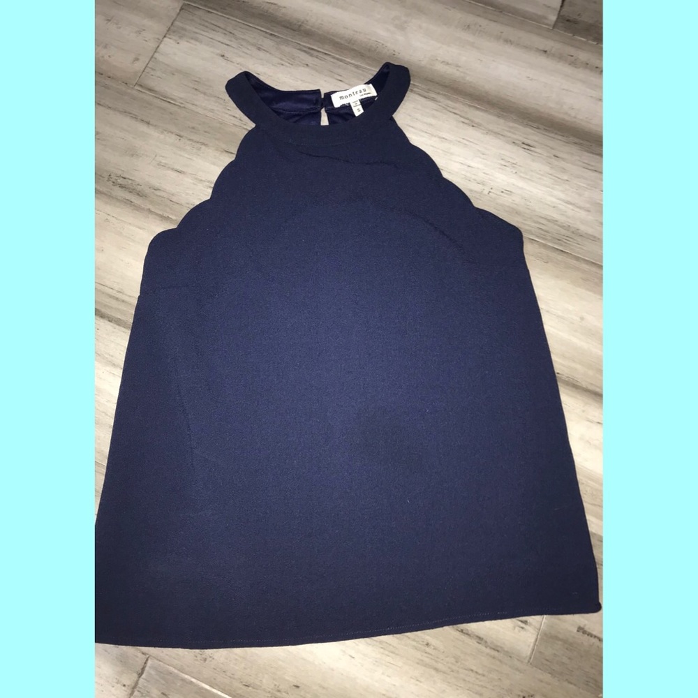 Scallop chiffon top